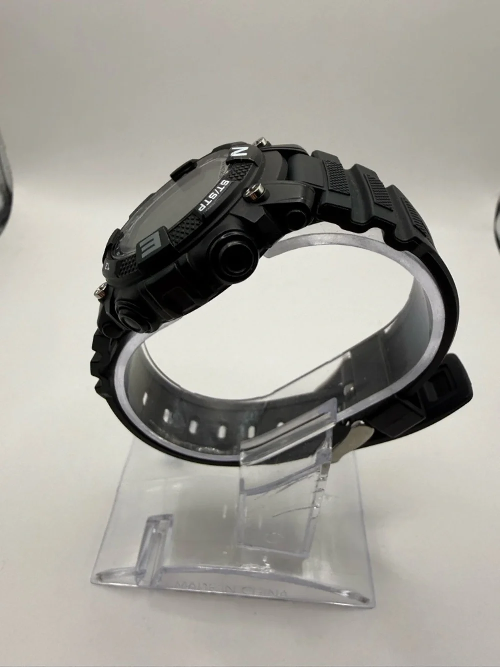 ARMITRON MENS PRO SPORT CHRONOGRAPH BLACK RESIN STRAP WATCH 40mm